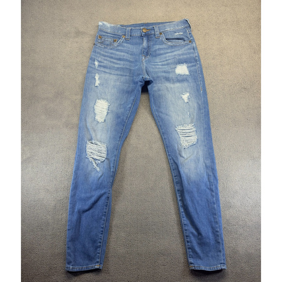 True Religion Denim - True Religion Women's Jeans Blue Size 29 Denim Logan Relaxed Taper Distressed